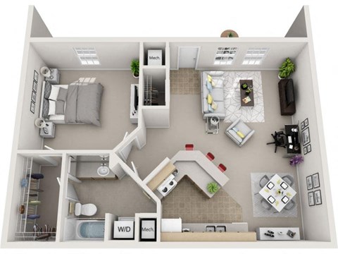 1 Bedroom _ Washington Floor Plan
