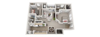 2 Bedroom _ Madison Floor Plan