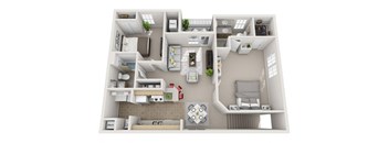 2 Bedroom _ Lincoln Floor Plan