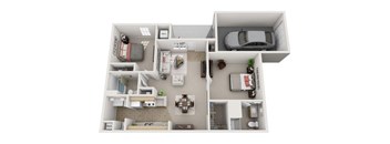 2 Bedroom _ Jefferson Floor Plan