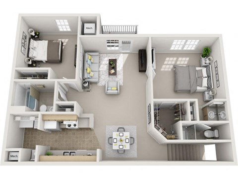 2 Bedroom _ Kennedy Floor Plan