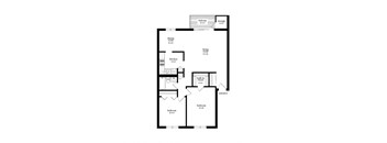 a floor plan of a house with a black and white