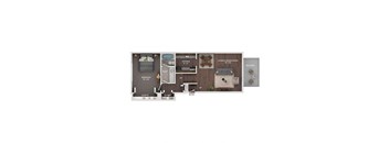 a 3 bedroom floor plan  503 sq ft