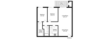a floor plan of a house with a bedroom and a living room