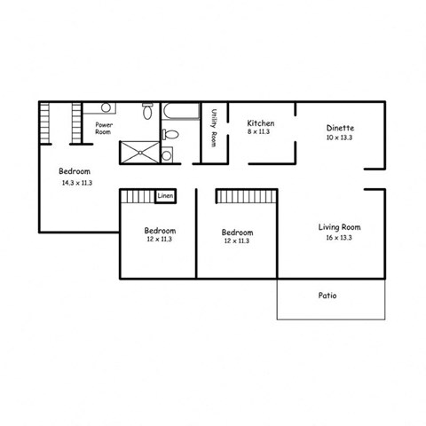 a floor plan of a house with a bedroom and a living room