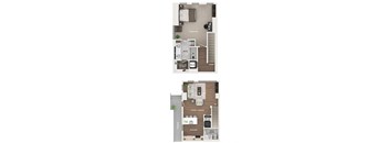 1 bed 1 bath apartment floor plan