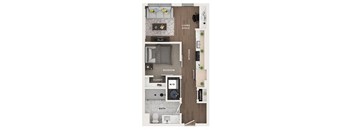 1 bed 1 bath apartment floor plan