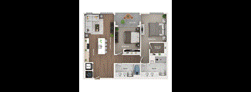 2 bed 2 bath apartment floor plan