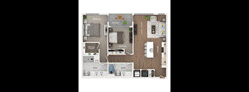 2 bed 2 bath apartment floor plan