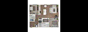 2 bed 2 bath apartment floor plan