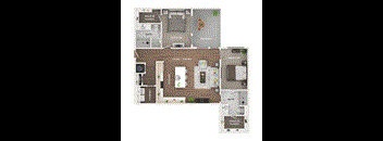 2 bed 2 bath apartment floor plan