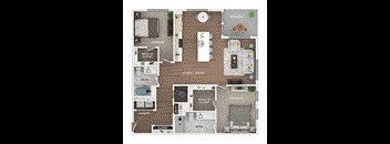 2 bed 2 bath apartment floor plan