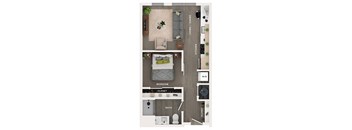 1 bed 1 bath apartment floor plan