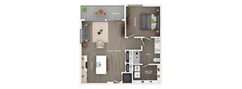 1 bed 1 bath apartment floor plan