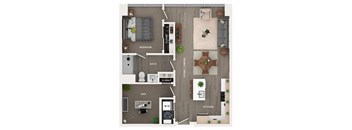 1 bed 1 bath apartment floor plan