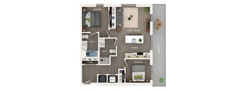 2 bed 2 bath apartment floor plan