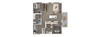 2 bed 2 bath apartment floor plan