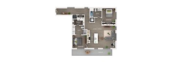 2 bed 2 bath apartment floor plan