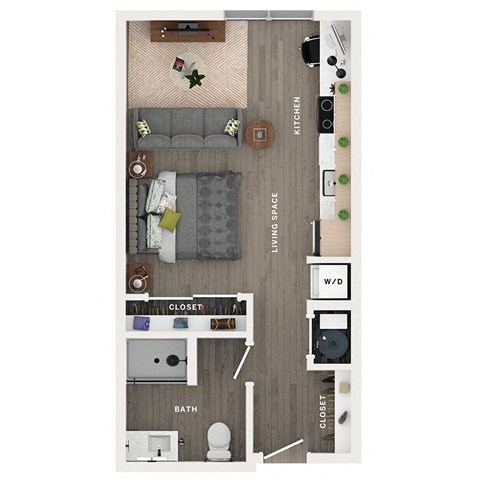studio apartment floor plan