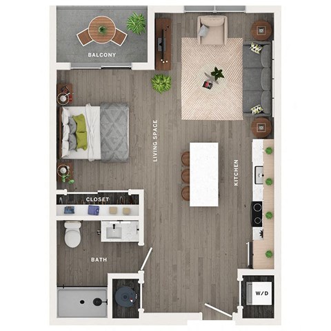 studio apartment floor plan