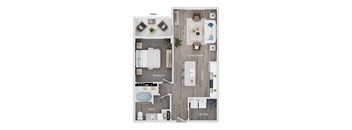 1 bed 1 bath apartment floor plan