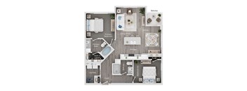 2 bed 2 bath apartment floor plan