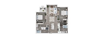 2 bed 2 bath apartment floor plan