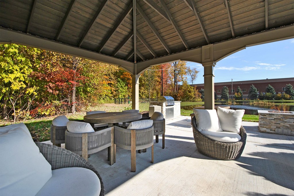 pavilion with chairs