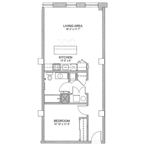 1 Bedroom _ A02 Floor Plan