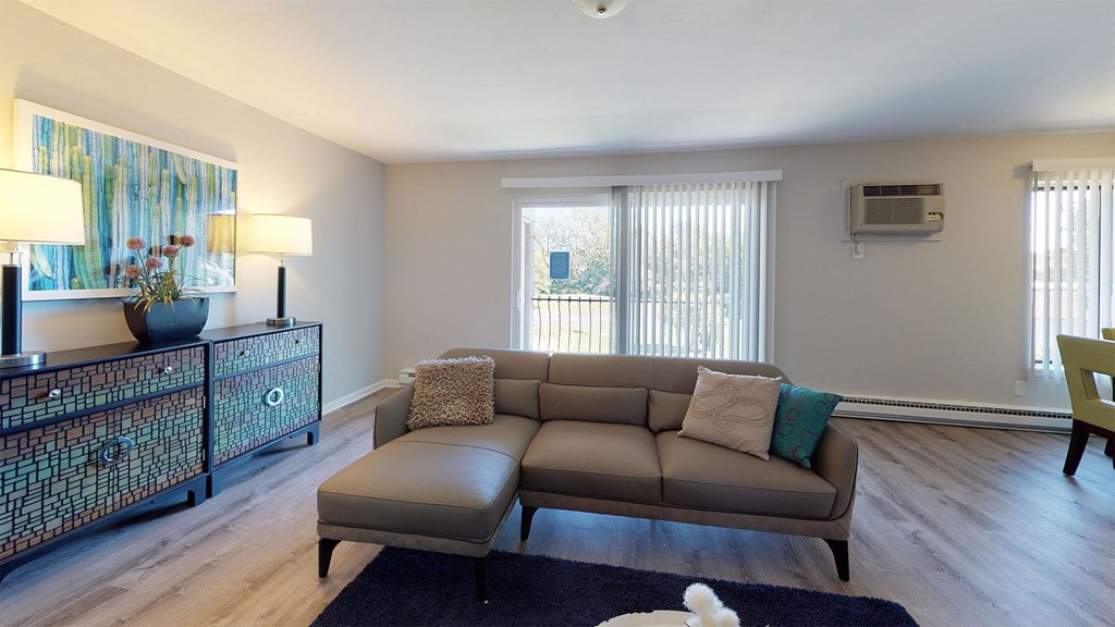 a living room with a couch