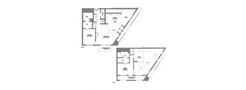 floor plans of the upper and lower floors of the house