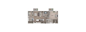 2 bed 2.5 bath apartment floor plan