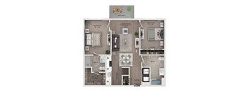 2 bed 2 bath apartment floor plan