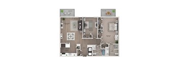 2 bed 2 bath apartment floor plan
