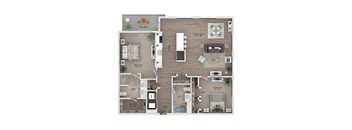 2 bed 2 bath apartment floor plan