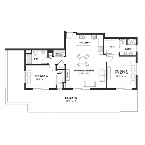 a line drawing of a floor plan of a house
