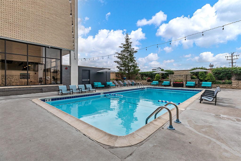 the swimming pool at our apartments