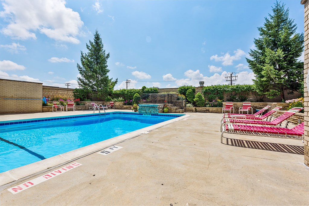 the swimming pool at our apartments