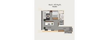 studio apartment floor plan