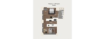 studio apartment floor plan
