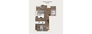studio apartment floor plan