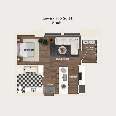 studio apartment floor plan