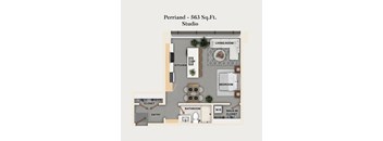 studio apartment floor plan