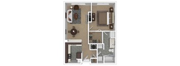 a floor plan of a studio apartment