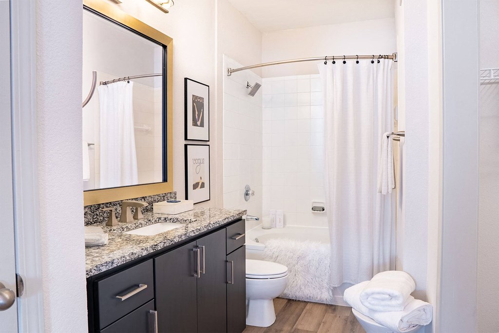 bathroom with sink toilet and bath tub