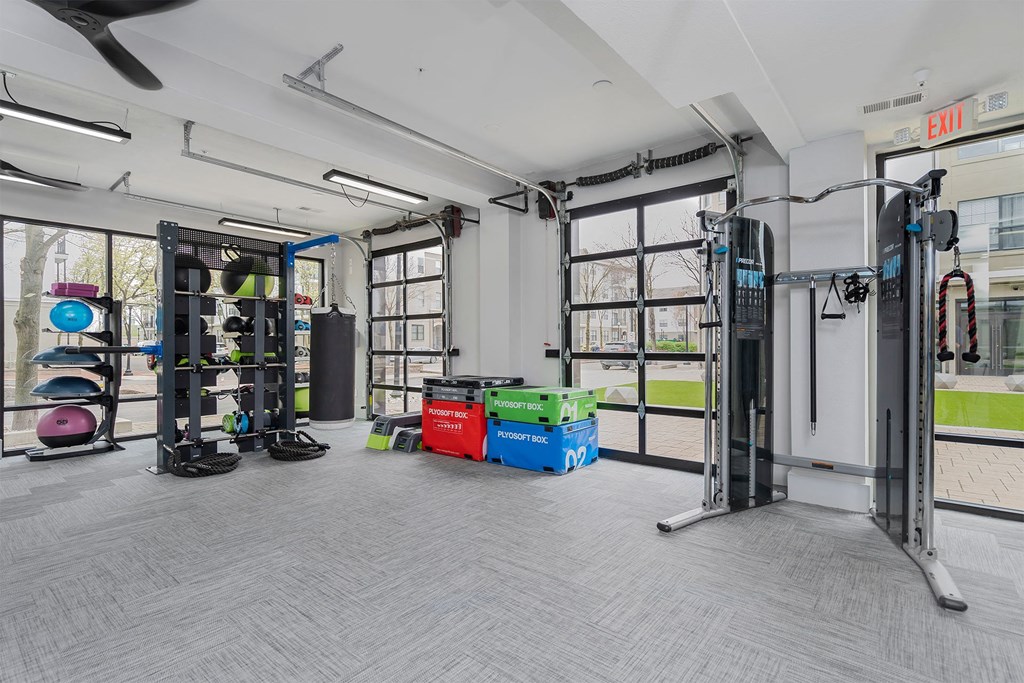 fitness center with equipment