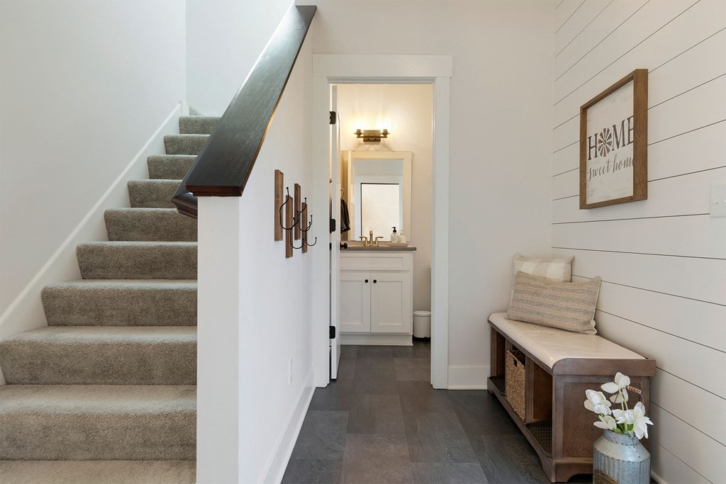 Mills Creek Entry and Powder Room