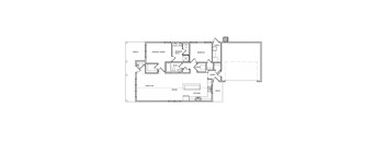 a schematic floor plan of a home showing the bedrooms and baths