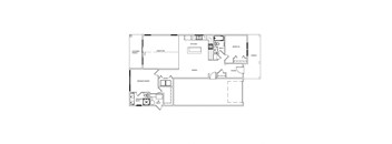 a line drawing of a house with a floor plan