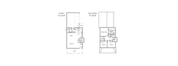 the first and second floor floor plans of a house